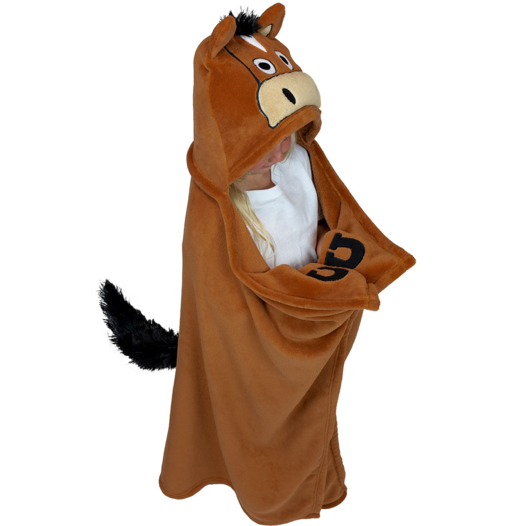 Horse Hooded Kids Blanket