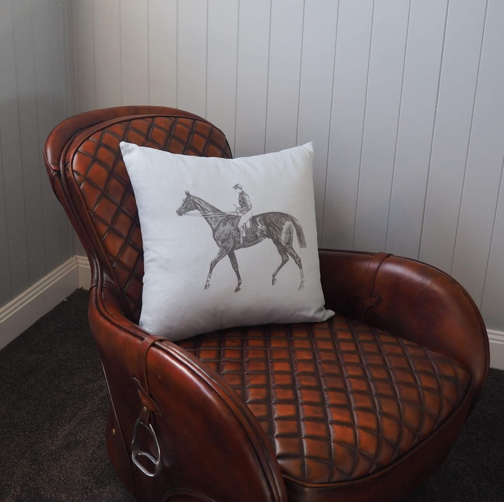 Horse & Jockey Cushion