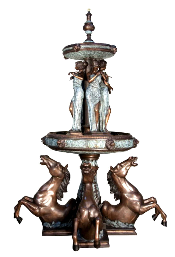 Horses Tiered Fountain