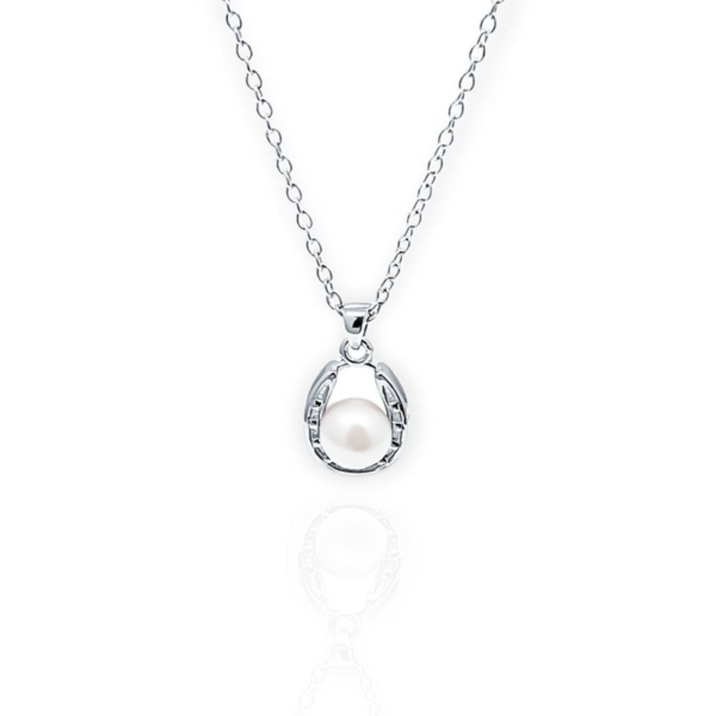 Horseshoe Pearl Necklace