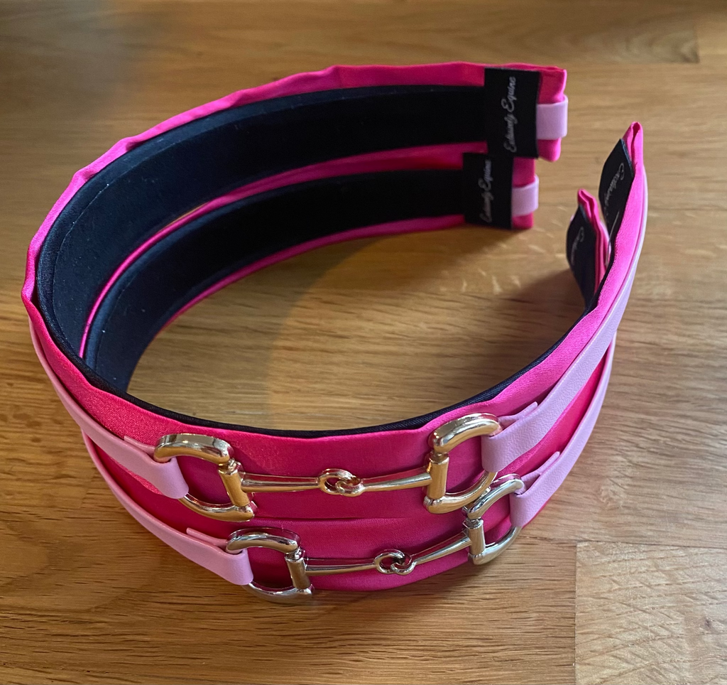 Hot Pink & Pale Pink Snaffle Bit Headband
