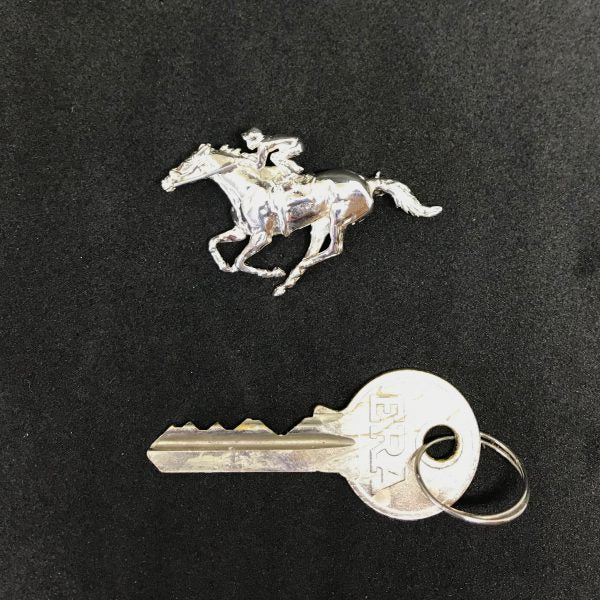 Silver Racehorse Brooch