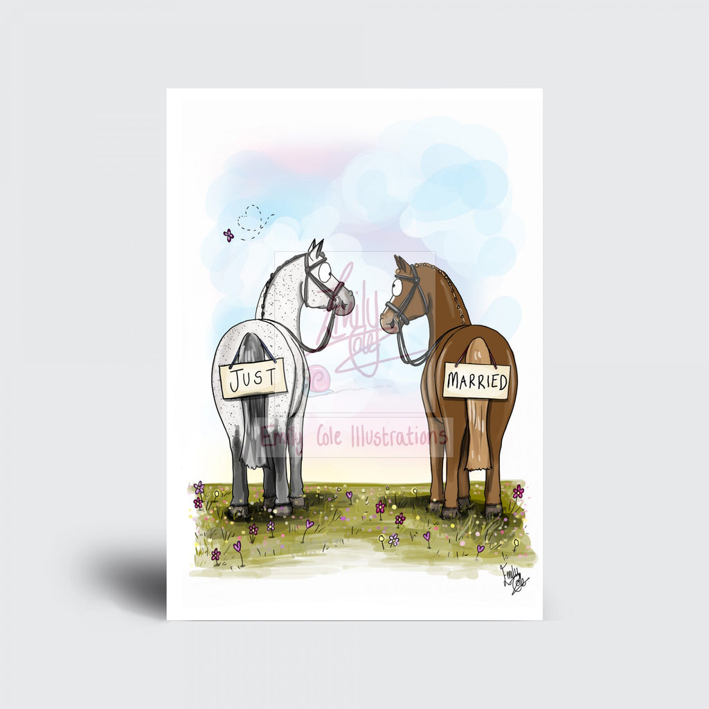 Just Married- Greeting Card