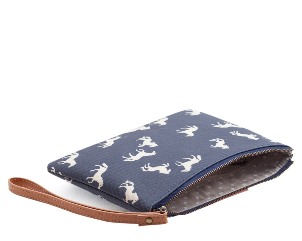 Navy Horse Lady Clutch