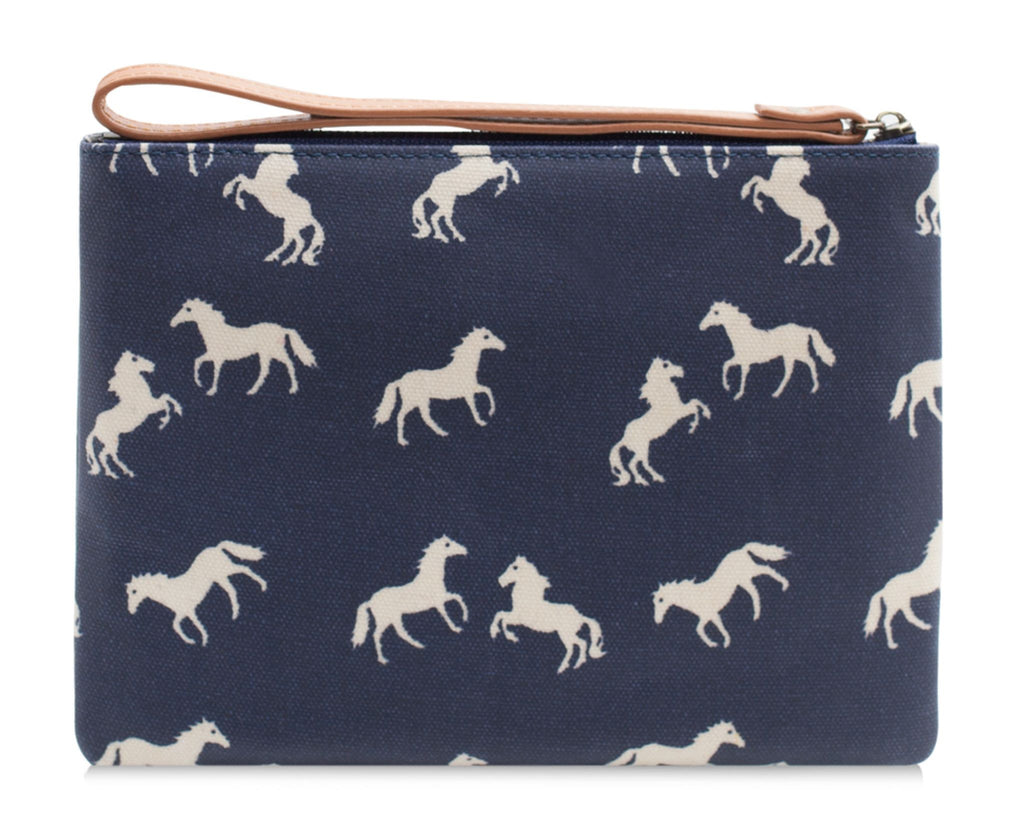 Navy Horse Lady Clutch