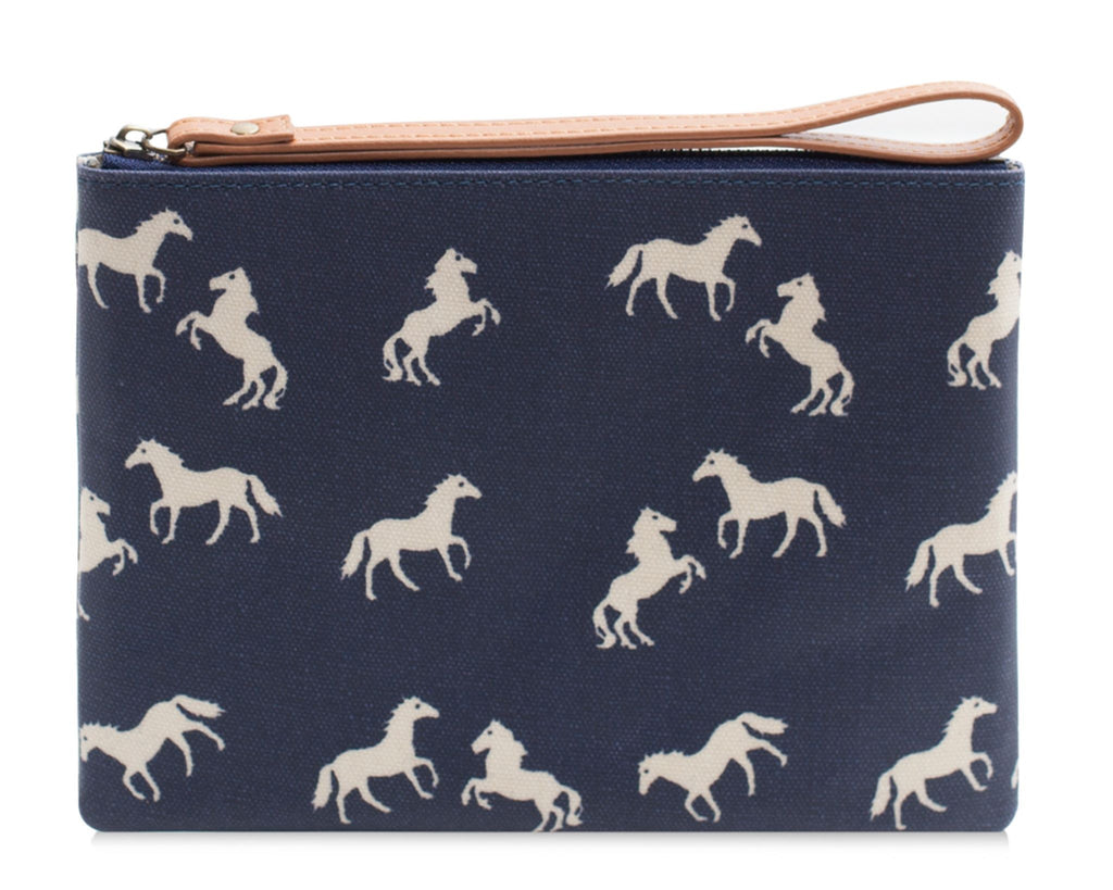 Navy Horse Lady Clutch