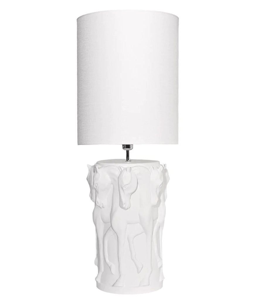Dancing Horses Lamp - White