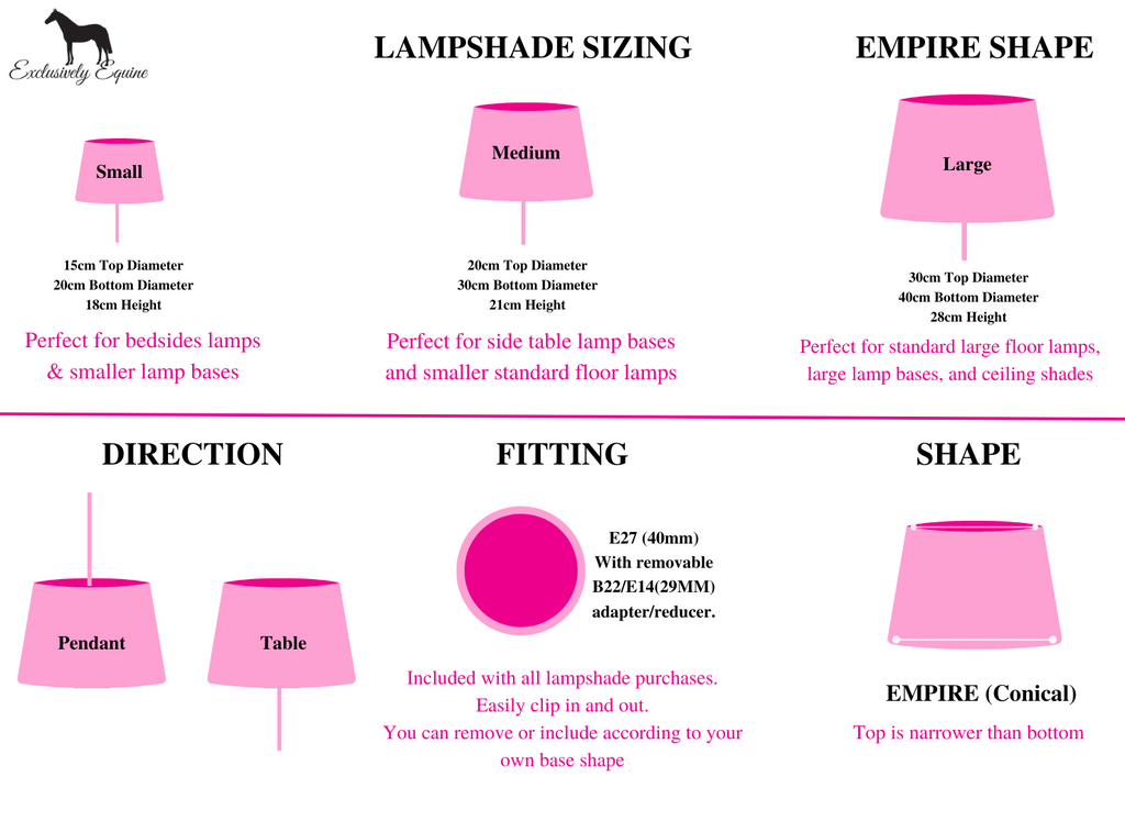 Fuchsia Snaffle Bit Lampshade