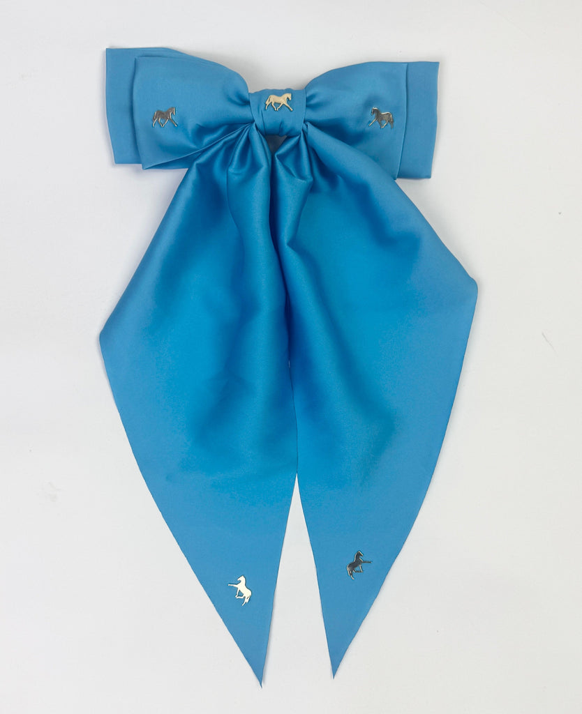 Large Cobalt Blue Horses Bow