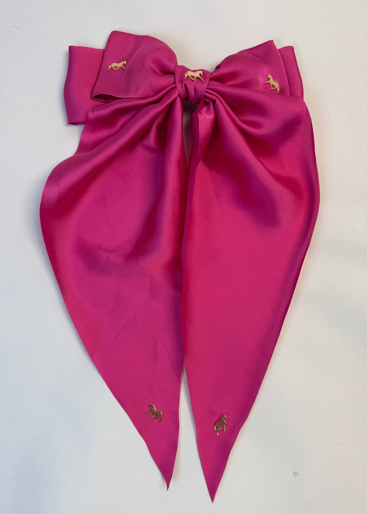 Large Pink Horses Bow