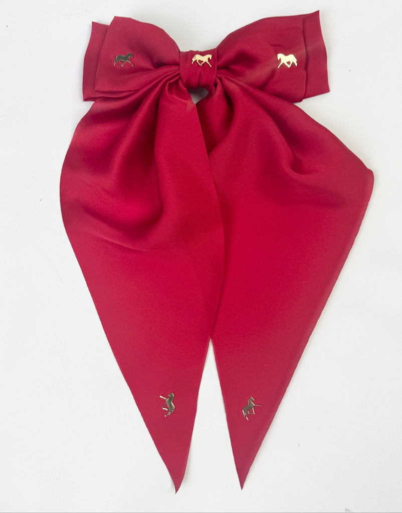Large Red Horses Bow