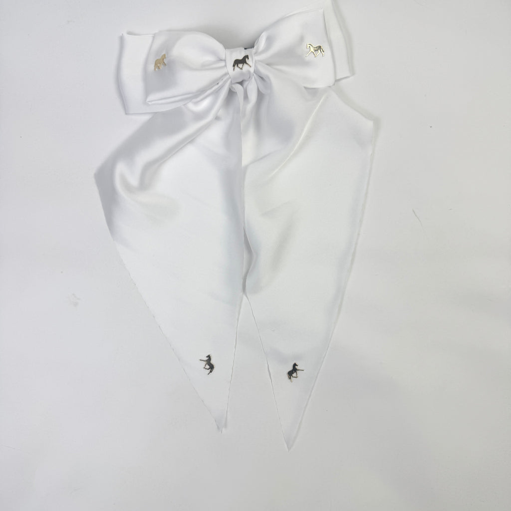 Large White Horses Bow