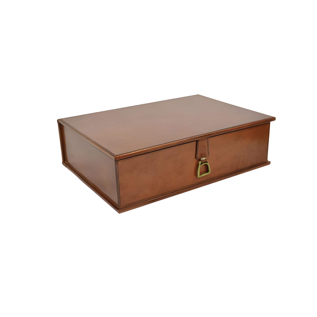 Leather Stirrup Document Box