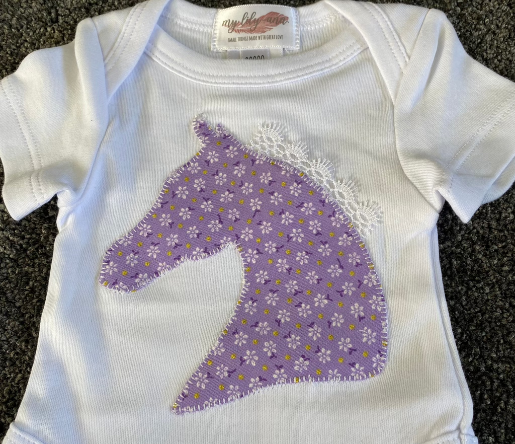 Lilac HorseHead Onesie