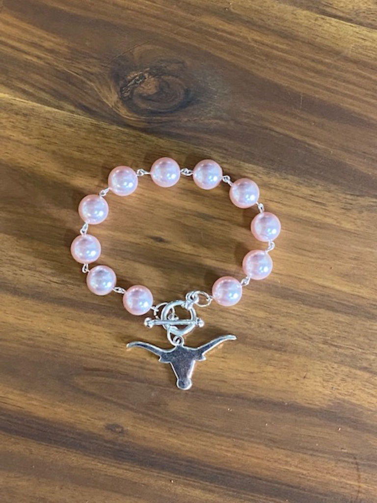 Longhorn & Pearls Bracelet