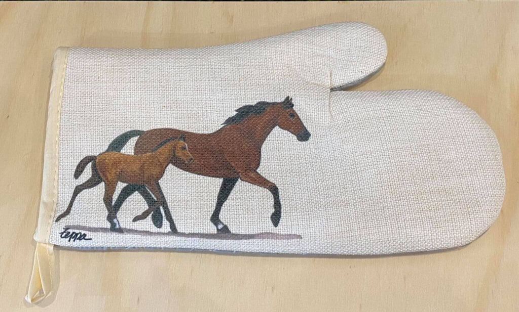 Mare & Foal Oven Mitt