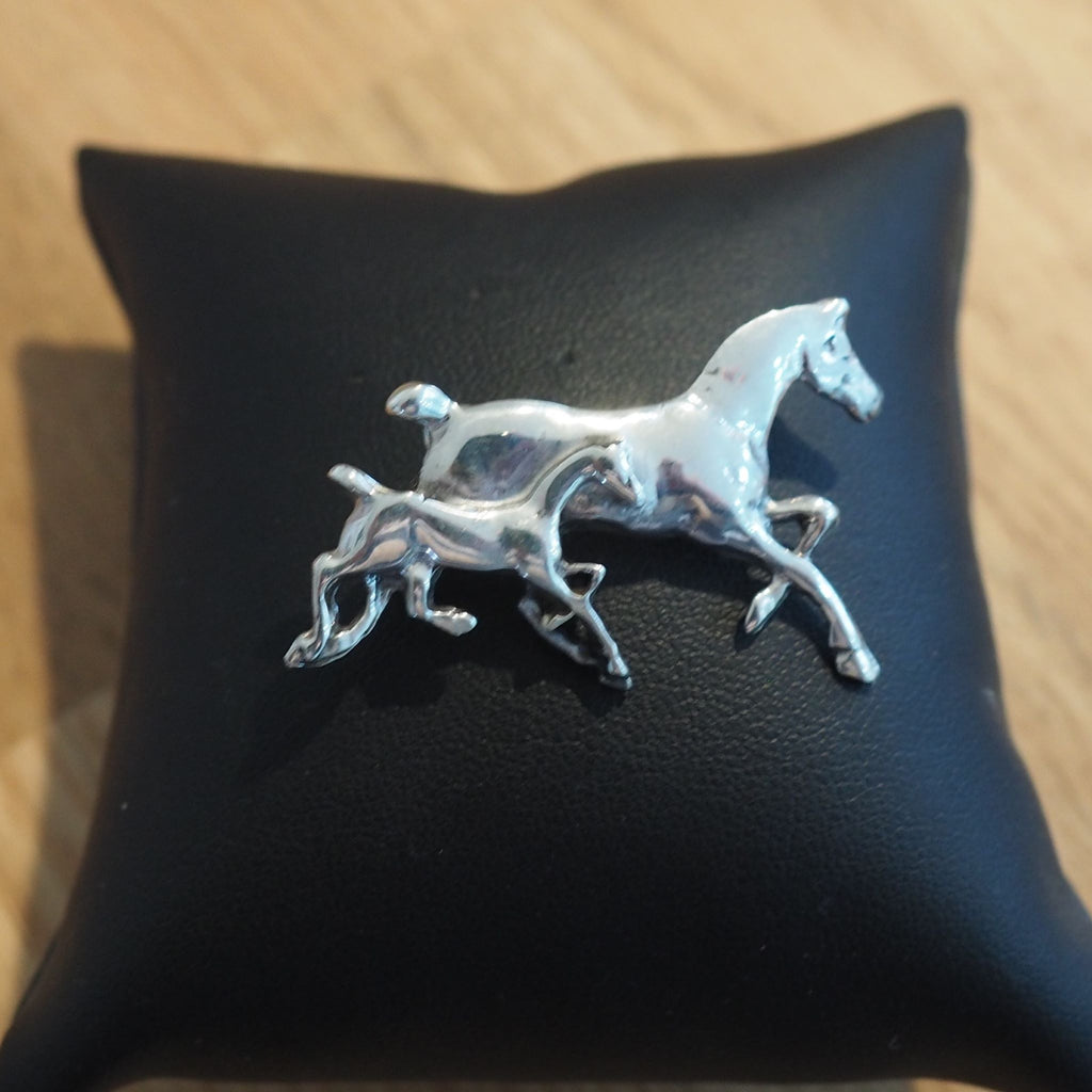 Mare & Foal  Sterling Silver  Brooch