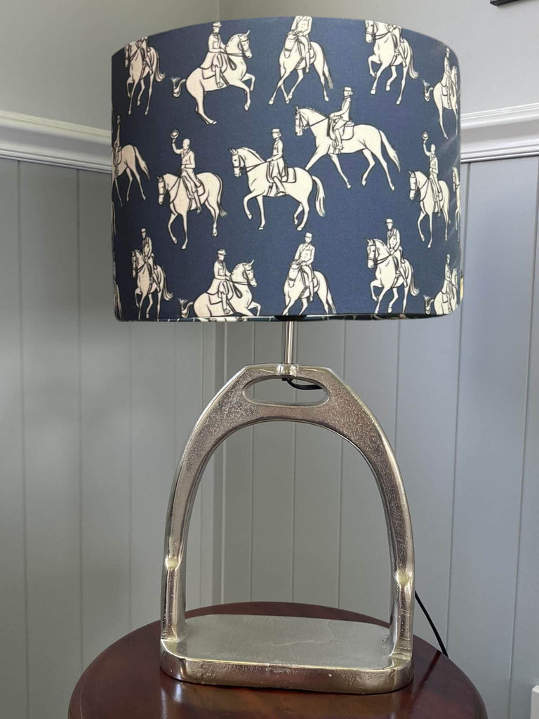 Navy Dressage Lampshade