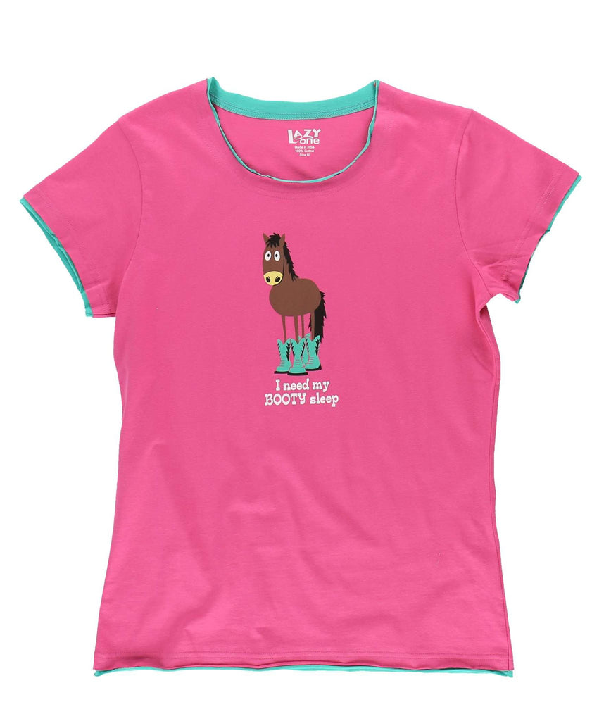 Need Booty Sleep Women's Horse Fitted Tee