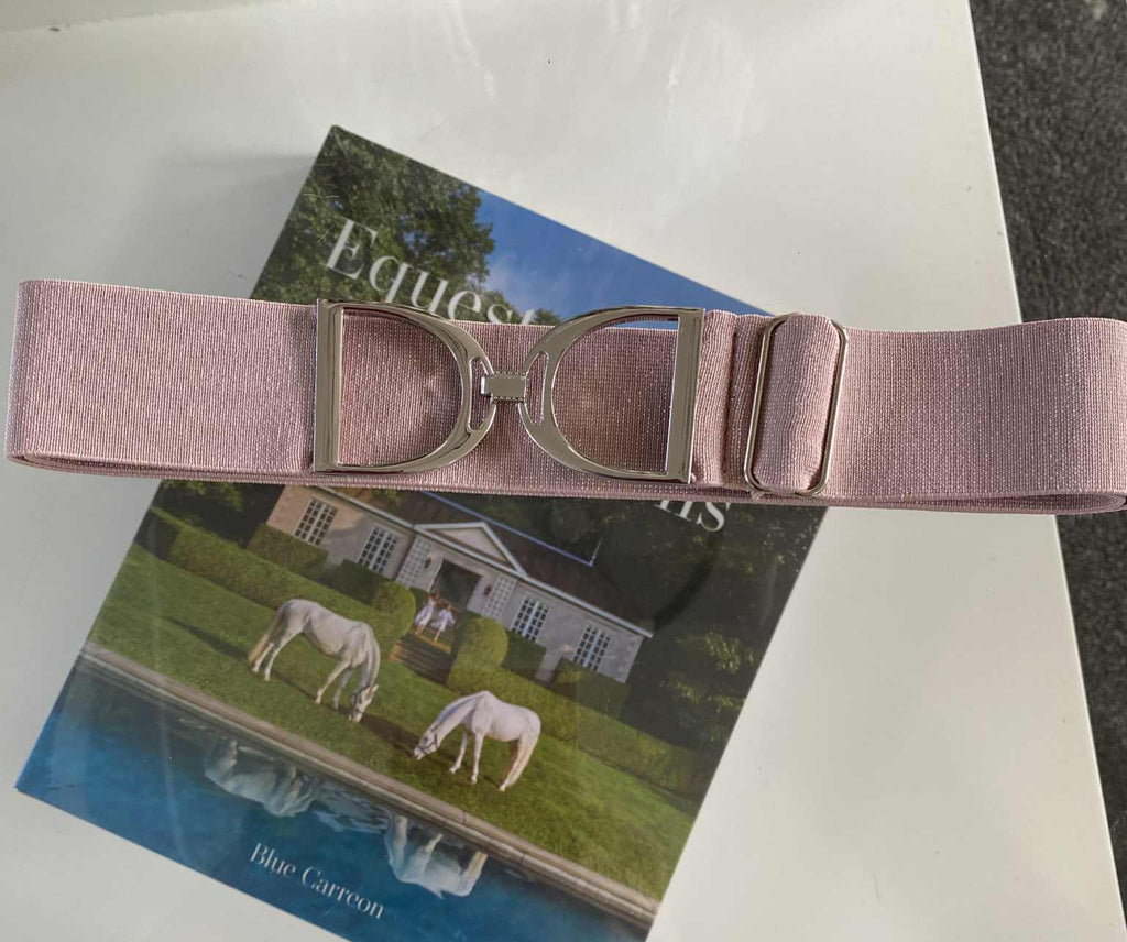 Nude Sparkle Stirrup Belt -Silver Stirrup