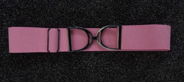 Sweet Pink Sparkle Stirrup Belt - Gun Metal Grey Stirrup
