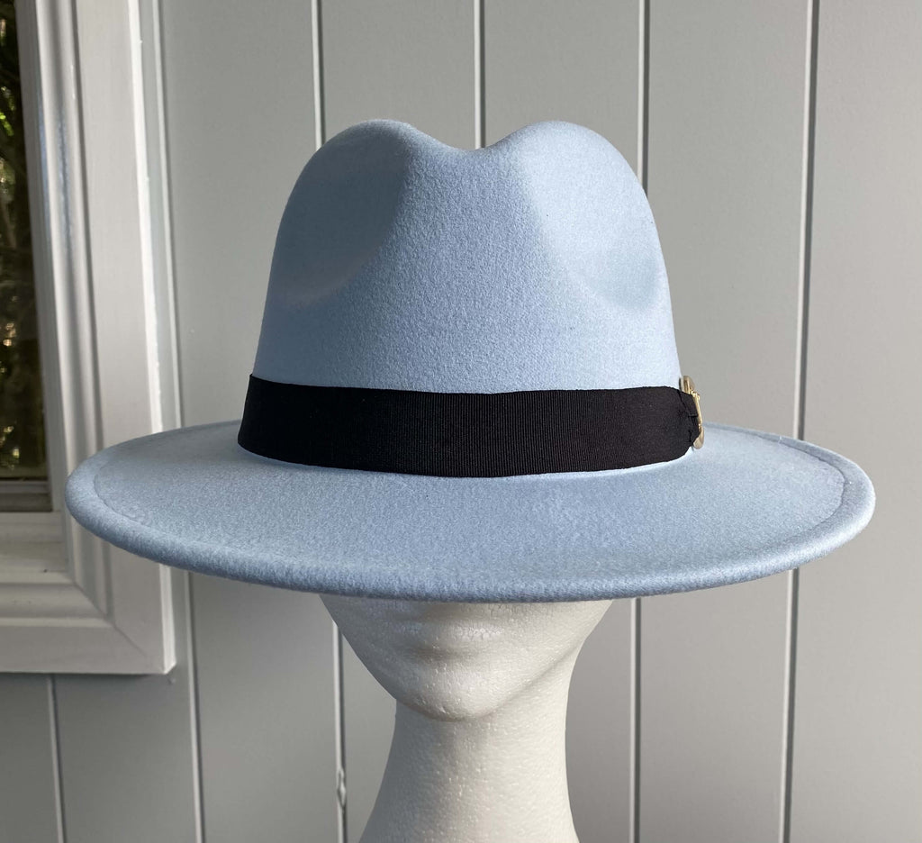 Pale Blue Panama Hat Snaffle Bit Band - Small