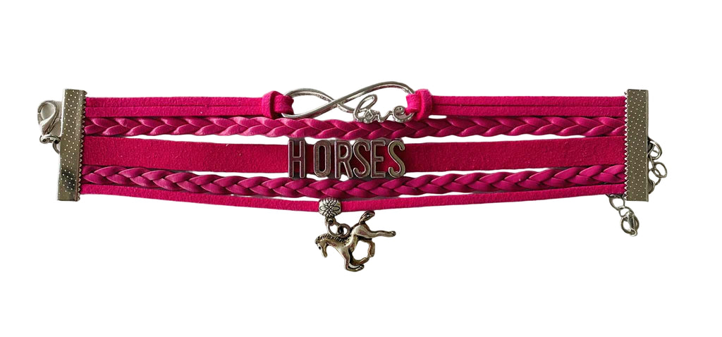 Pink Love Horses Bracelet