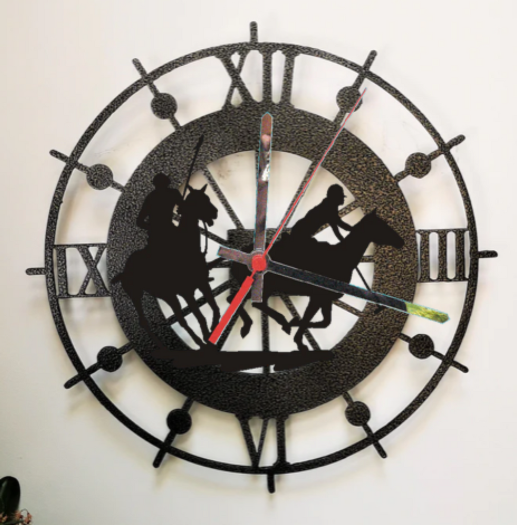 Polo Clock with 2 Horses