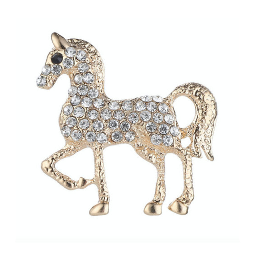 Prancing Horse Brooch - Gold