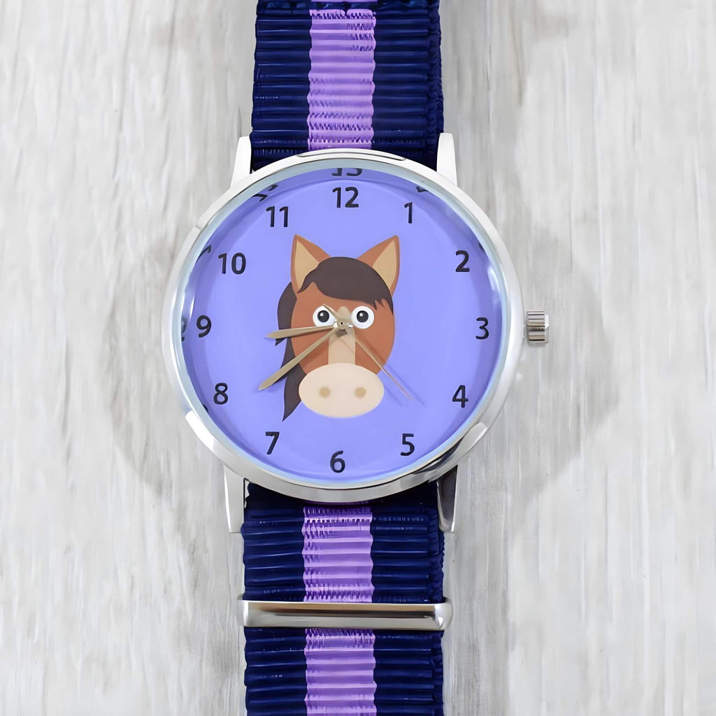 Purple Horse Face Watch