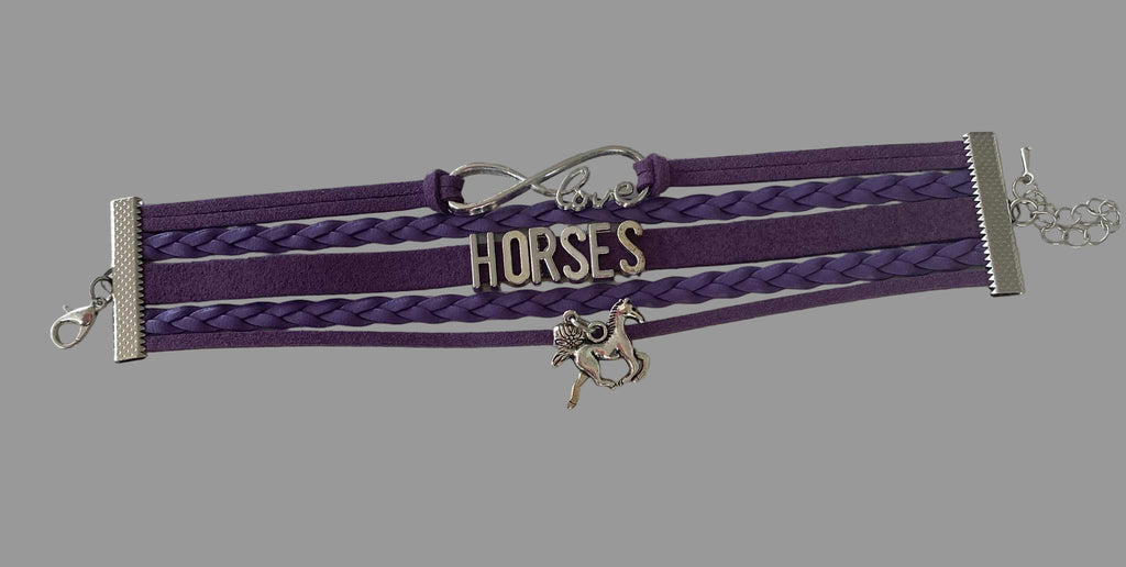 Purple Love Horses Bracelet