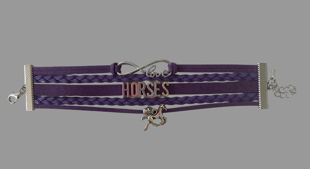 Purple Love Horses Bracelet
