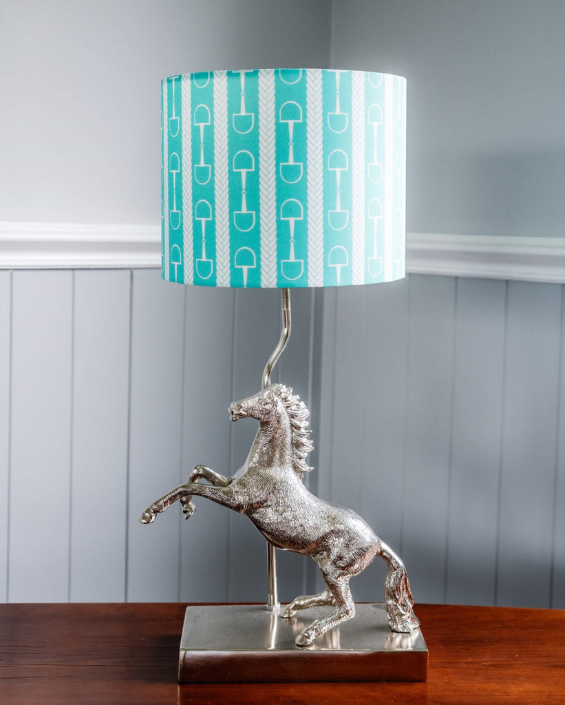 Teal Snaffle Bit Lampshade