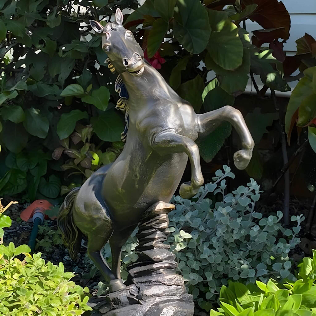 Rearing Horse Statue