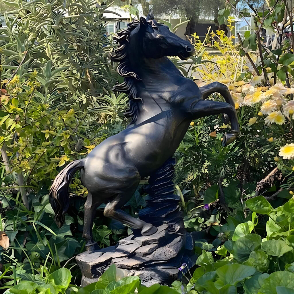 Rearing Horse Statue