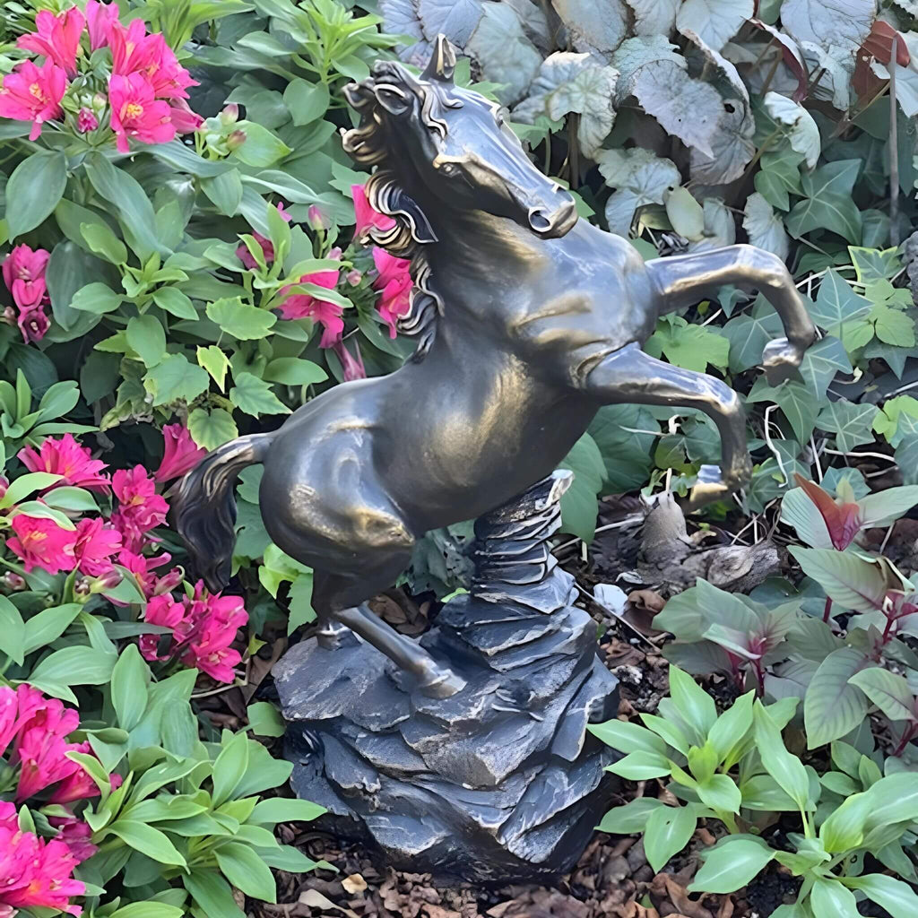 Rearing Horse Statue