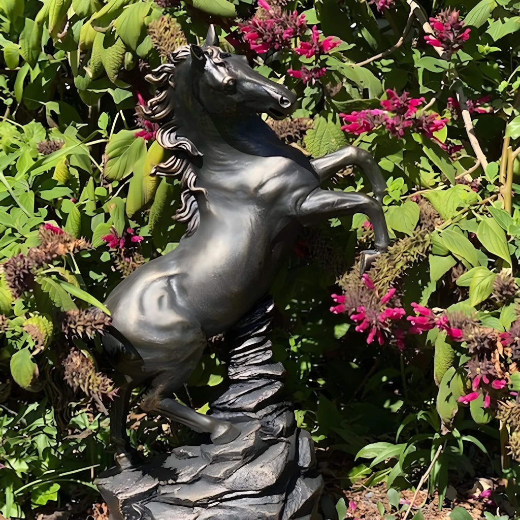Rearing Horse Statue