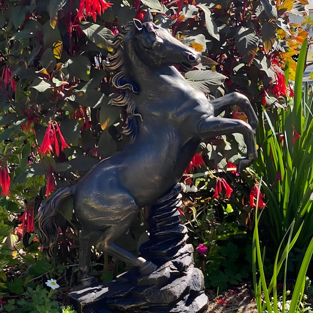 Rearing Horse Statue