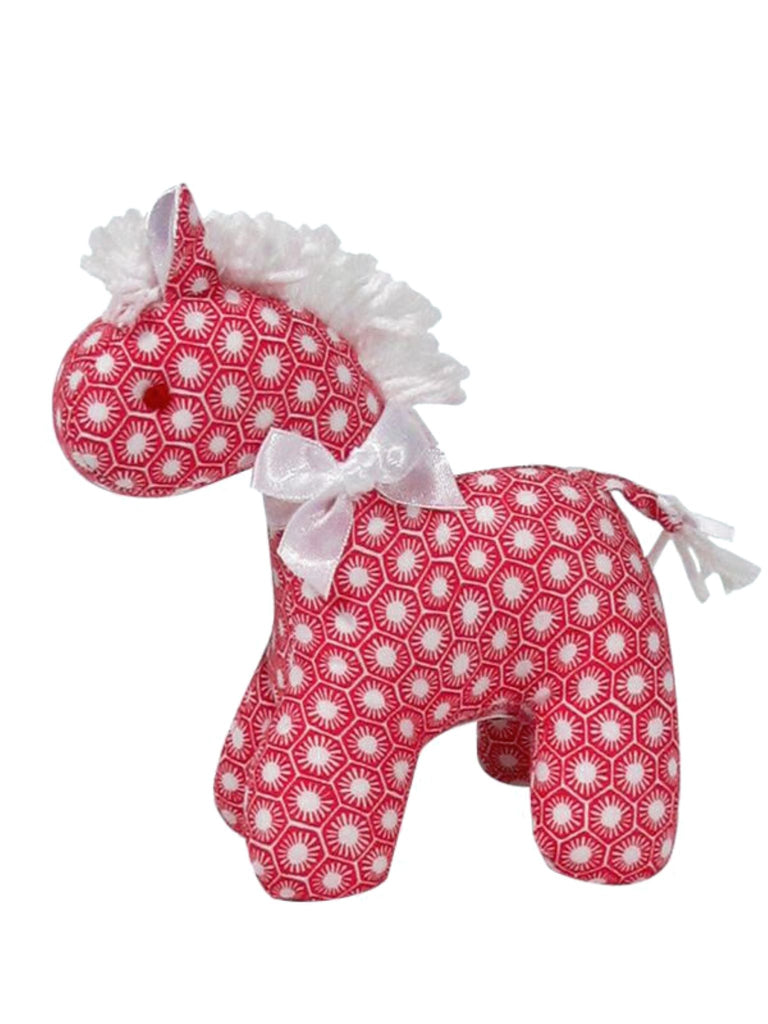 Red Sun Mini Horse Baby Rattle