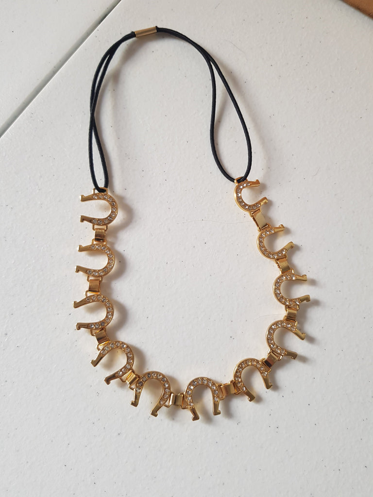 Rhinestone Horse Shoe Headband