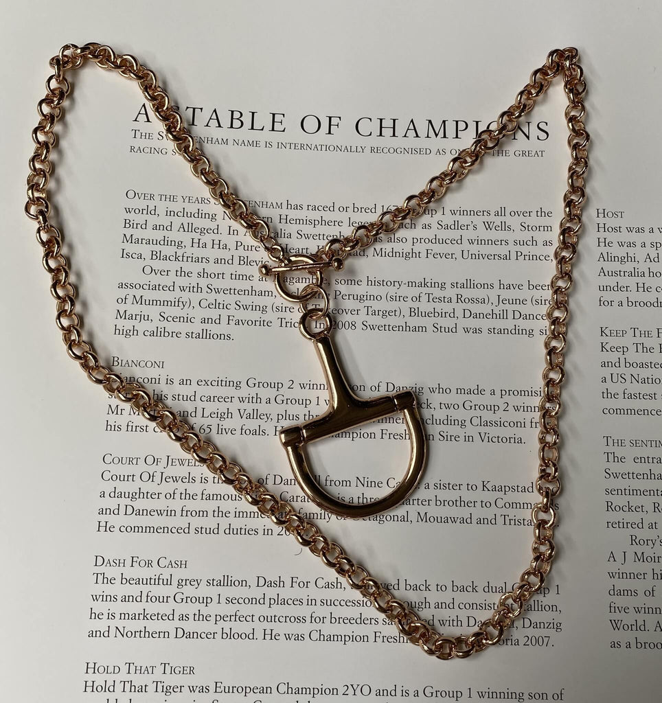 Rose Gold Half Snaffle Bit Necklace