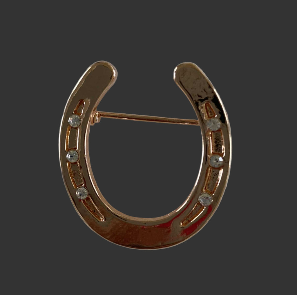 Rose Gold Horse Shoe Brooch
