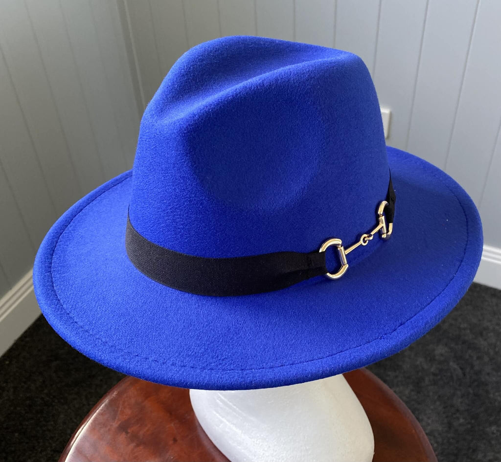 Royal Blue Panama Hat - Snaffle Bit Band