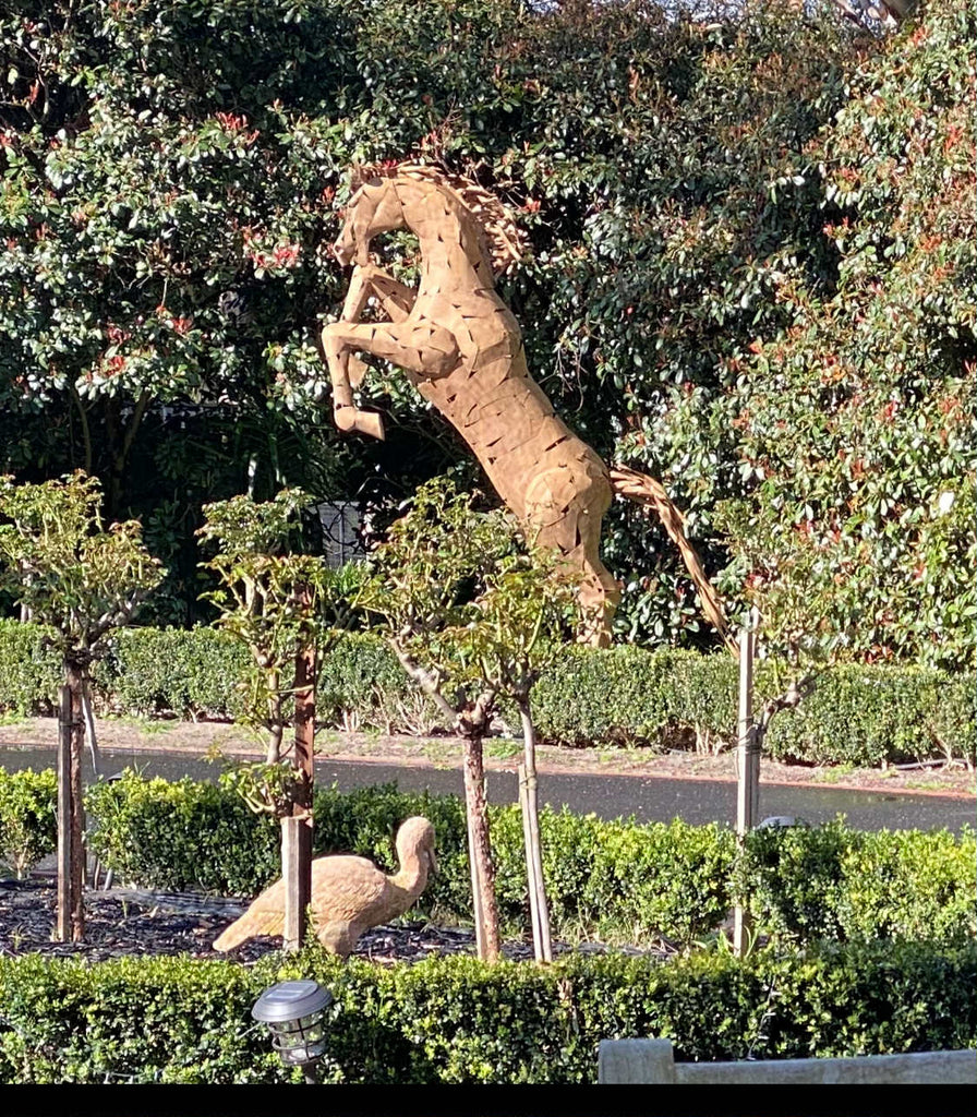 Rustic Horse Garden Statue