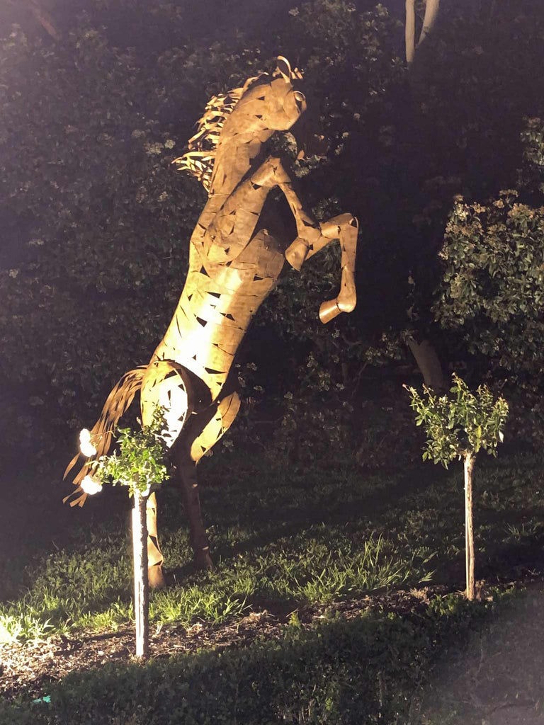 Rustic Horse Garden Statue