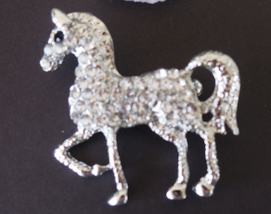 Prancing Horse Brooch - Silver