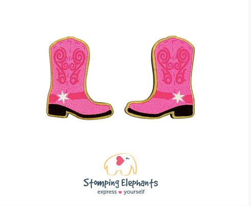 Pink Boots Earrings (XL)