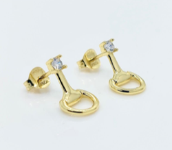 Gold Snaffle Earring