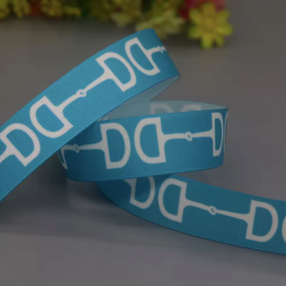 Snaffle Bit  Ribbon -  Aqua Blue