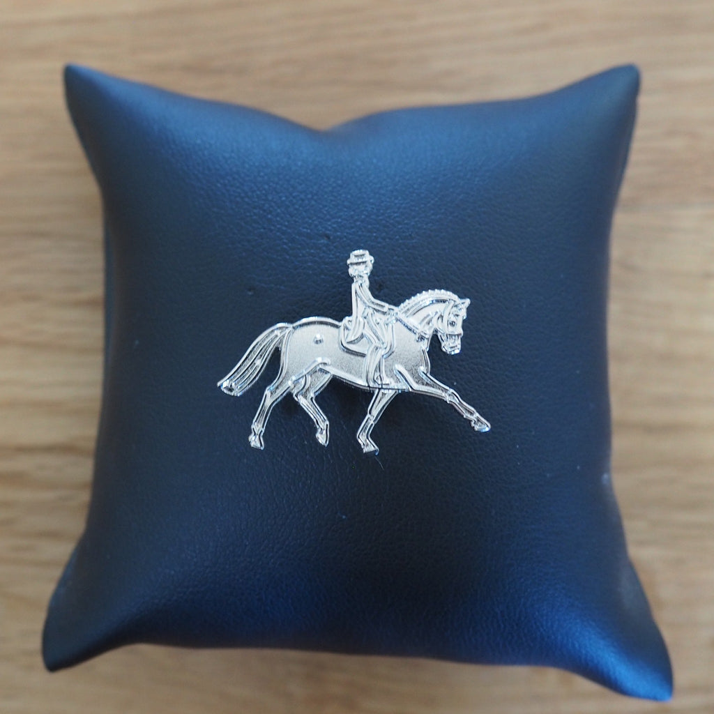 Silver Dressage Lapel Pin